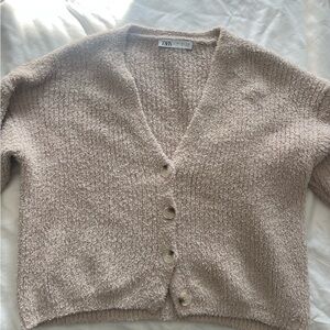 Zara fuzzy cardigan